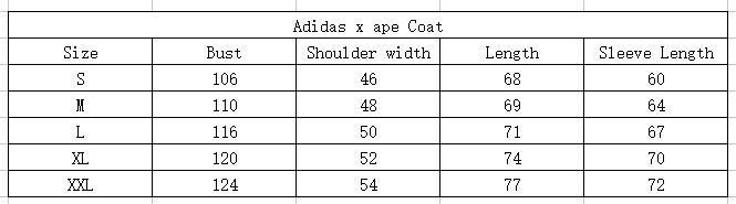 Bape adidas hoodie store sizing